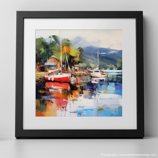 Framed version of Balmaha Harbour