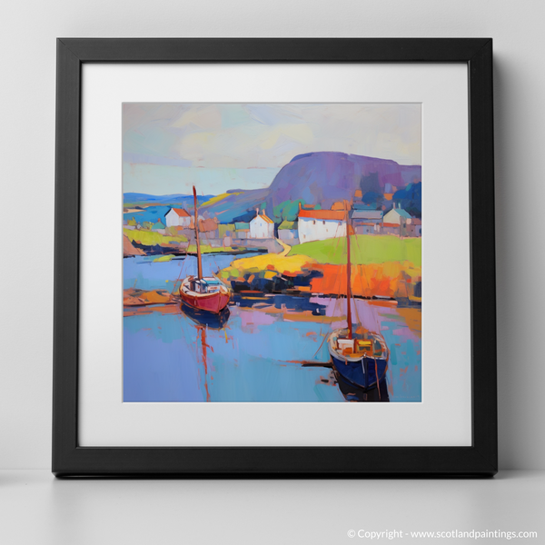 Framed version of Dunbar Harbour