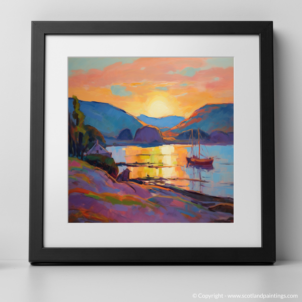 Framed version of Balmaha Harbour