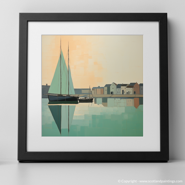 Framed version of Dunbar Harbour