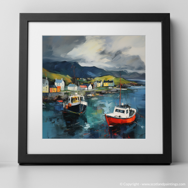 Framed version of Mallaig Harbour