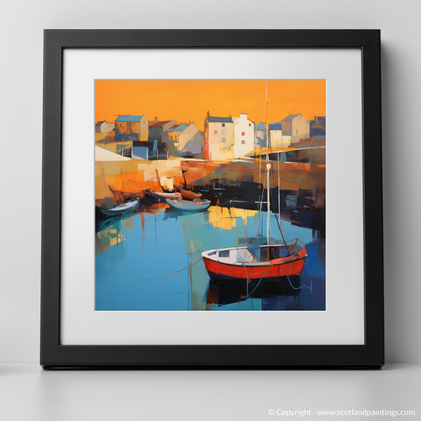 Framed version of Dunbar Harbour