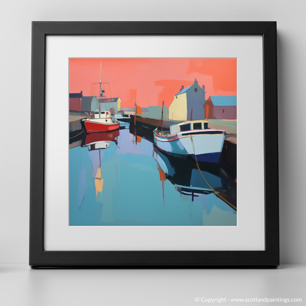 Framed version of Dunbar Harbour