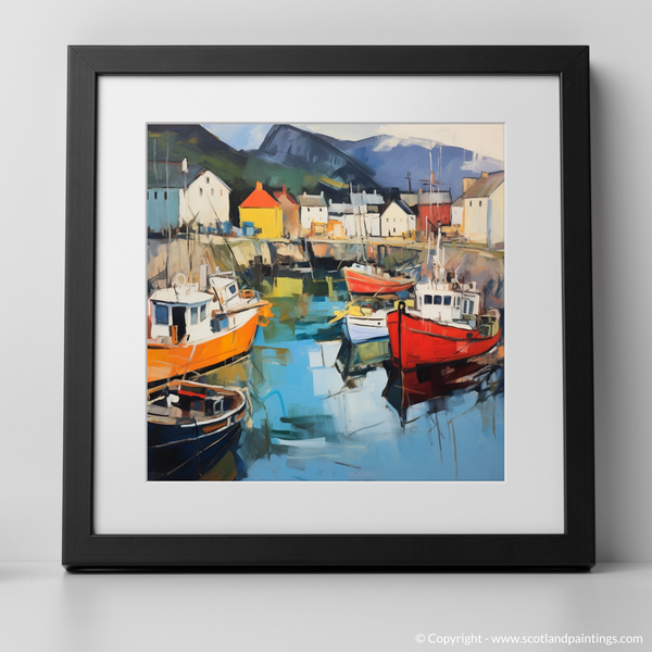 Framed version of Mallaig Harbour