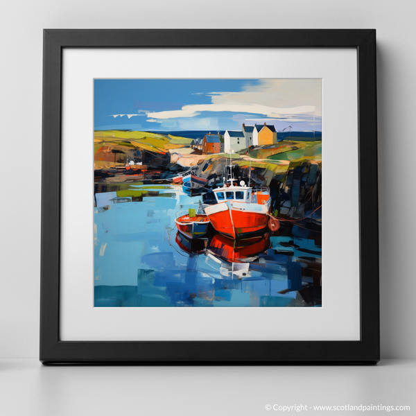 Framed version of Lybster Harbour