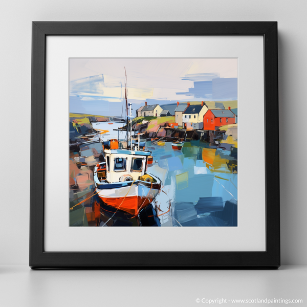 Framed version of Lybster Harbour