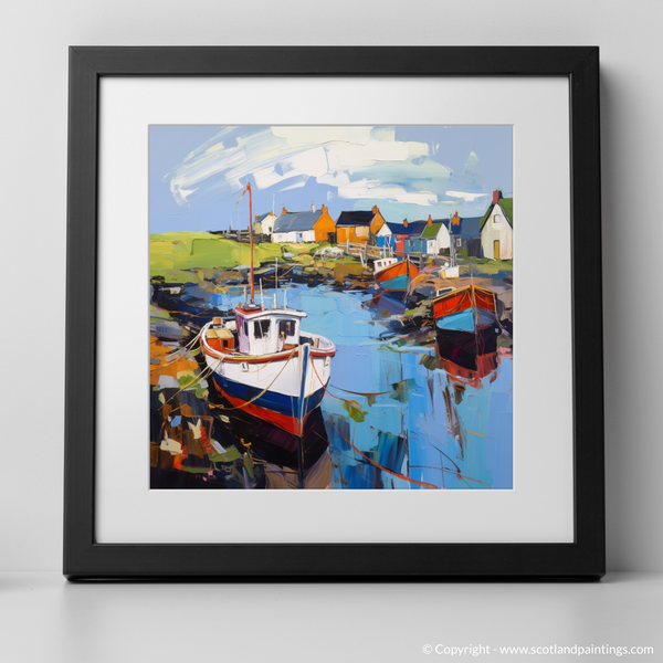 Framed version of Lybster Harbour