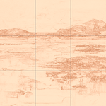 Sepia sketch with grid