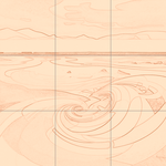 Sepia sketch with grid