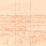 Sepia sketch with grid