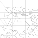 Line drawing with grid