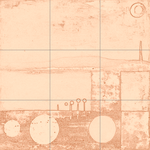 Sepia sketch with grid