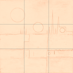 Sepia sketch with grid