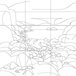 Line drawing with grid