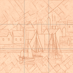 Sepia sketch with grid