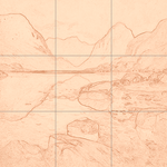 Sepia sketch with grid