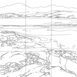 Line drawing with grid