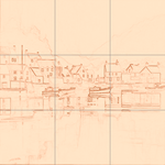 Sepia sketch with grid