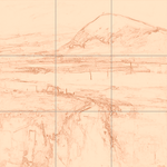 Sepia sketch with grid