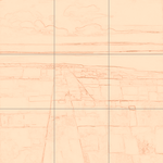 Sepia sketch with grid