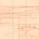 Sepia sketch with grid