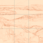 Sepia sketch with grid