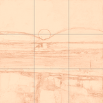 Sepia sketch with grid