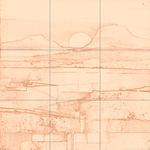 Sepia sketch with grid