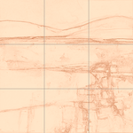 Sepia sketch with grid