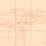 Sepia sketch with grid