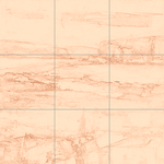 Sepia sketch with grid