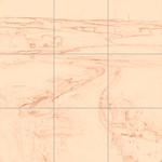 Sepia sketch with grid