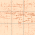 Sepia sketch with grid