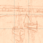 Sepia sketch with grid