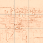 Sepia sketch with grid