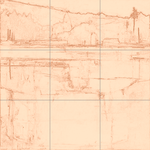 Sepia sketch with grid