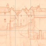 Sepia sketch with grid