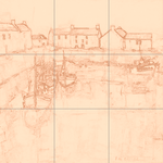 Sepia sketch with grid