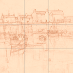 Sepia sketch with grid