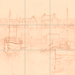 Sepia sketch with grid