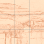 Sepia sketch with grid