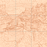 Sepia sketch with grid