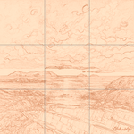 Sepia sketch with grid