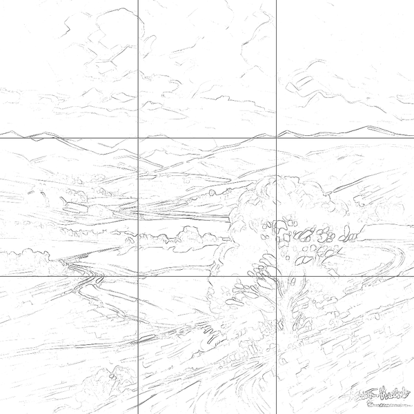 Sketch with grid