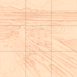 Sepia sketch with grid