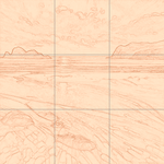 Sepia sketch with grid