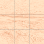 Sepia sketch with grid