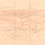 Sepia sketch with grid