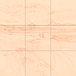 Sepia sketch with grid