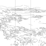 Line drawing with grid